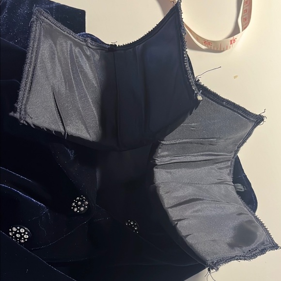 VTG Jessica Howard Elegant Black Velvet Dress/ Jacket  Button Details Sz 10P - Picture 10 of 16